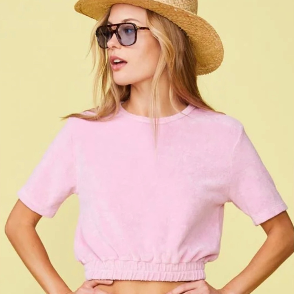Monrow Pink Crop Top